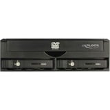 DeLOCK 47230 box per lettore ottico 13,3 cm (5.25") SATA III Nero Nero, 13,3 cm (5.25"), SATA III, Nero, Alluminio, 146,2 mm, 149,7 mm