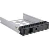 ICY BOX Carrier IB-129SSK-B Custodia per Disco Rigido (HDD) Alluminio, Nero 2.5/3.5", Inquadramento Nero, Custodia per Disco Rigido (HDD), 2.5/3.5", SAS, SATA, 6 Gbit/s, Hot-swap, Alluminio, Nero