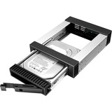 ICY BOX IB-129SSK-B pannello drive bay 2,5/3,5" Pannello incassato Nero, Inquadramento Nero, 2,5/3,5", Pannello incassato, 2.5/3.5", SATA, Seriale ATA II, Serial ATA III, Serial Attached SCSI (SAS), Nero, Alluminio