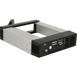 ICY BOX IB-158SK-B 13,3 cm (5.25") Pannello portante Nero, Inquadramento Nero, 13,3 cm (5.25"), Pannello portante, 3.5", SATA, SATA II, SATA III, Nero, Alluminio