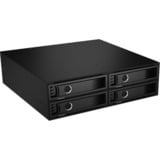 ICY BOX IB-2242SSK 13,3 cm (5.25") Vassoio per unità di memorizzazione Nero, Inquadramento Nero, 13,3 cm (5.25"), Vassoio per unità di memorizzazione, 2.5", SATA II, SATA III, Nero, Alluminio