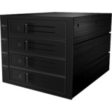 ICY BOX IB-564SSK 3x 5,25" Vassoio per unità di memorizzazione Nero Nero, 3x 5,25", Vassoio per unità di memorizzazione, 2.5", SATA, SATA II, SATA III, Serial Attached SCSI (SAS), Nero, Alluminio