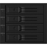 ICY BOX IB-564SSK 3x 5,25" Vassoio per unità di memorizzazione Nero Nero, 3x 5,25", Vassoio per unità di memorizzazione, 2.5", SATA, SATA II, SATA III, Serial Attached SCSI (SAS), Nero, Alluminio