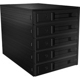 ICY BOX IB-565SSK 3x 5,25" Vassoio per unità di memorizzazione Nero Nero, 3x 5,25", Vassoio per unità di memorizzazione, 2.5", SATA, SATA II, SATA III, Serial Attached SCSI (SAS), Nero, Alluminio