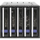 Icy Dock MB155SP-B pannello drive bay Nero Nero/Argento, Nero, 1 ventola(e), 6 Gbit/s, 146,4 mm, 200,4 mm, 125 mm