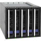 Icy Dock MB155SP-B pannello drive bay Nero, Inquadramento Nero/Argento, Nero, 1 ventola(e), 6 Gbit/s, 146,4 mm, 200,4 mm, 125 mm