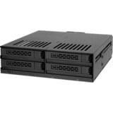 Icy Dock MB324SP-B array di dischi Desktop Nero, Inquadramento Nero, SATA, Seriale ATA II, Serial ATA III, Serial Attached SCSI (SAS), 440 g, Desktop, Nero