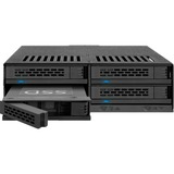 Icy Dock MB324SP-B array di dischi Desktop Nero, Inquadramento Nero, SATA, Seriale ATA II, Serial ATA III, Serial Attached SCSI (SAS), 440 g, Desktop, Nero