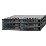 Icy Dock MB326SP-B array di dischi Rastrelliera (1U) Nero Nero, HDD, SSD, Serial ATA III, 2.5", 6 Gbit/s, Rastrelliera (1U), Nero