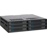 Icy Dock MB326SP-B array di dischi Rastrelliera (1U) Nero, Inquadramento Nero, HDD, SSD, Serial ATA III, 2.5", 6 Gbit/s, Rastrelliera (1U), Nero