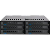 Icy Dock MB326SP-B array di dischi Rastrelliera (1U) Nero, Inquadramento Nero, HDD, SSD, Serial ATA III, 2.5", 6 Gbit/s, Rastrelliera (1U), Nero