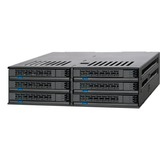 Icy Dock MB326SP-B array di dischi Rastrelliera (1U) Nero, Inquadramento Nero, HDD, SSD, Serial ATA III, 2.5", 6 Gbit/s, Rastrelliera (1U), Nero