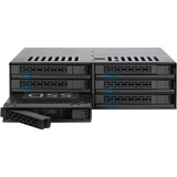 Icy Dock MB326SP-B array di dischi Rastrelliera (1U) Nero, Inquadramento Nero, HDD, SSD, Serial ATA III, 2.5", 6 Gbit/s, Rastrelliera (1U), Nero