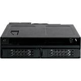 Icy Dock MB602SPO-B pannello drive bay Nero, Copri forno Nero, Nero, Metallo, 9.5,12.7 mm, 1 ventola(e), 4 cm, 12 Gbit/s