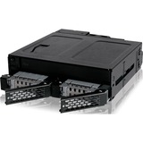 Icy Dock MB602SPO-B pannello drive bay Nero, Copri forno Nero, Nero, Metallo, 9.5,12.7 mm, 1 ventola(e), 4 cm, 12 Gbit/s