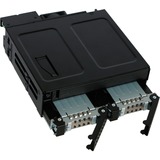Icy Dock MB602SPO-B pannello drive bay Nero, Copri forno Nero, Nero, Metallo, 9.5,12.7 mm, 1 ventola(e), 4 cm, 12 Gbit/s
