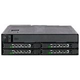 Icy Dock MB604SPO-B pannello drive bay Nero, Inquadramento Nero, Nero, Metallo, 9.5,12.7 mm, 1 ventola(e), 4 cm, 12 Gbit/s