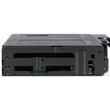 Icy Dock MB604SPO-B pannello drive bay Nero, Inquadramento Nero, Nero, Metallo, 9.5,12.7 mm, 1 ventola(e), 4 cm, 12 Gbit/s