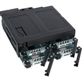 Icy Dock MB604SPO-B pannello drive bay Nero, Inquadramento Nero, Nero, Metallo, 9.5,12.7 mm, 1 ventola(e), 4 cm, 12 Gbit/s