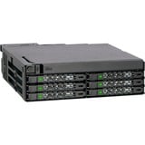 Icy Dock MB606SPO-B pannello drive bay Nero, Inquadramento Nero, Nero, Metallo, 1 ventola(e), 4 cm, 12 Gbit/s, CE, REACH