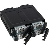 Icy Dock MB699VP-B pannello drive bay Nero Nero, Nero, Metallo, 15 mm, 2 ventola(e), 4 cm, 32 Gbit/s