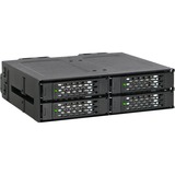 Icy Dock MB699VP-B pannello drive bay Nero, Copri forno Nero, Nero, Metallo, 15 mm, 2 ventola(e), 4 cm, 32 Gbit/s