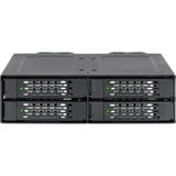 Icy Dock MB699VP-B pannello drive bay Nero, Copri forno Nero, Nero, Metallo, 15 mm, 2 ventola(e), 4 cm, 32 Gbit/s