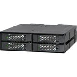 Icy Dock MB699VP-B pannello drive bay Nero, Copri forno Nero, Nero, Metallo, 15 mm, 2 ventola(e), 4 cm, 32 Gbit/s