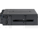 Icy Dock MB699VP-B pannello drive bay Nero, Copri forno Nero, Nero, Metallo, 15 mm, 2 ventola(e), 4 cm, 32 Gbit/s
