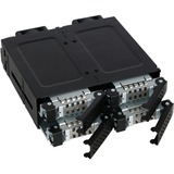 Icy Dock MB699VP-B pannello drive bay Nero, Copri forno Nero, Nero, Metallo, 15 mm, 2 ventola(e), 4 cm, 32 Gbit/s