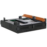 Icy Dock MB732SPO-B pannello drive bay Nero, Inquadramento Nero, Metallo, Plastica, 5,7,9.5,12.5,15 mm, 12 Gbit/s, CE, REACH, 145,8 mm