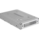 Icy Dock MB982IP-1S-1 docking station per unità di archiviazione Argento, Telaio di montaggio argento, HDD, SSD, SATA, 2.5", 6 Gbit/s, Argento, SECC