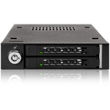 Icy Dock MB992SK-B docking station per unità di archiviazione, Inquadramento Nero, HDD, SSD, SATA, Seriale ATA II, Serial ATA III, 2.5", 6 Gbit/s, Metallo, HDD, Potenza