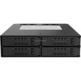 Icy Dock MB994SP-4S pannello drive bay Nero, Inquadramento Nero, Nero, SECC, 4 cm, 6 Gbit/s, Potenza, status, 146 mm, Vendita al dettaglio