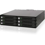 Icy Dock MB996SK-6SB pannello drive bay Nero, Inquadramento Nero, Nero, Metallo, 9.5 mm, 1 ventola(e), 4 cm, 12 Gbit/s