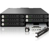 Icy Dock MB996SK-6SB pannello drive bay Nero, Inquadramento Nero, Nero, Metallo, 9.5 mm, 1 ventola(e), 4 cm, 12 Gbit/s