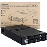 Icy Dock ToughArmor 2.5" Enclosure HDD/SSD Nero, Inquadramento Nero, 2.5", Seriale ATA II, 7,9.5 mm, 0, 1, BIG, JBOD, Enclosure HDD/SSD, Nero