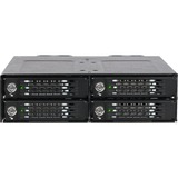 Icy Dock ToughArmor MB720M2K-B Box esterno SSD Nero M.2, Inquadramento Nero, Box esterno SSD, M.2, SAS, 32 Gbit/s, Hot-swap, Nero