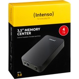 Intenso 3.5" Memory Center 4TB disco rigido esterno 4000 GB Nero Nero, 4000 GB, 3.5", 3.2 Gen 1 (3.1 Gen 1), 5400 Giri/min, Nero