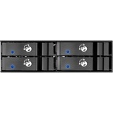 SilverStone FS204 array di dischi Nero Nero, SATA, Seriale ATA II, Serial ATA III, 2.5", 670 g, Nero