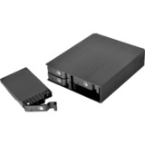 SilverStone FS204 array di dischi Nero Nero, SATA, Seriale ATA II, Serial ATA III, 2.5", 670 g, Nero