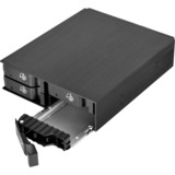 SilverStone FS204 array di dischi Nero Nero, SATA, Seriale ATA II, Serial ATA III, 2.5", 670 g, Nero