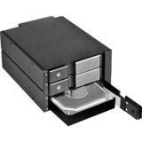 SilverStone FS303 array di dischi Nero Nero, HDD, SSD, SATA, 3.5", 6 Gbit/s, Nero, 1 ventola(e)