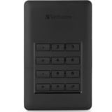 Verbatim Disco rigido portatile Store n Go® Secure con tastierino di accesso da 1TB Nero/Argento, 1000 GB, Nero, Argento