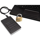 Verbatim Disco rigido portatile Store n Go® Secure con tastierino di accesso da 2TB Nero/Argento, 2000 GB, 3.2 Gen 1 (3.1 Gen 1), Nero, Argento