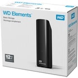WD Elements Desktop disco rigido esterno 12000 GB Nero, Hard-disk Nero, 12000 GB, 3.2 Gen 1 (3.1 Gen 1), Nero
