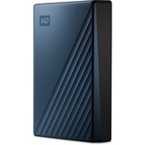 WD My Passport Ultra disco rigido esterno 5000 GB Blu, Hard-disk blu/Nero, 5000 GB, 3.2 Gen 1 (3.1 Gen 1), Blu