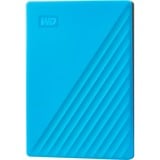WD My Passport disco rigido esterno 2000 GB Blu, Hard-disk blu/Nero, 2000 GB, 3.2 Gen 1 (3.1 Gen 1), Blu