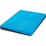 WD My Passport disco rigido esterno 2000 GB Blu, Hard-disk blu/Nero, 2000 GB, 3.2 Gen 1 (3.1 Gen 1), Blu