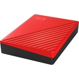 WD My Passport disco rigido esterno 4000 GB Rosso rosso, 4000 GB, 3.2 Gen 1 (3.1 Gen 1), Rosso